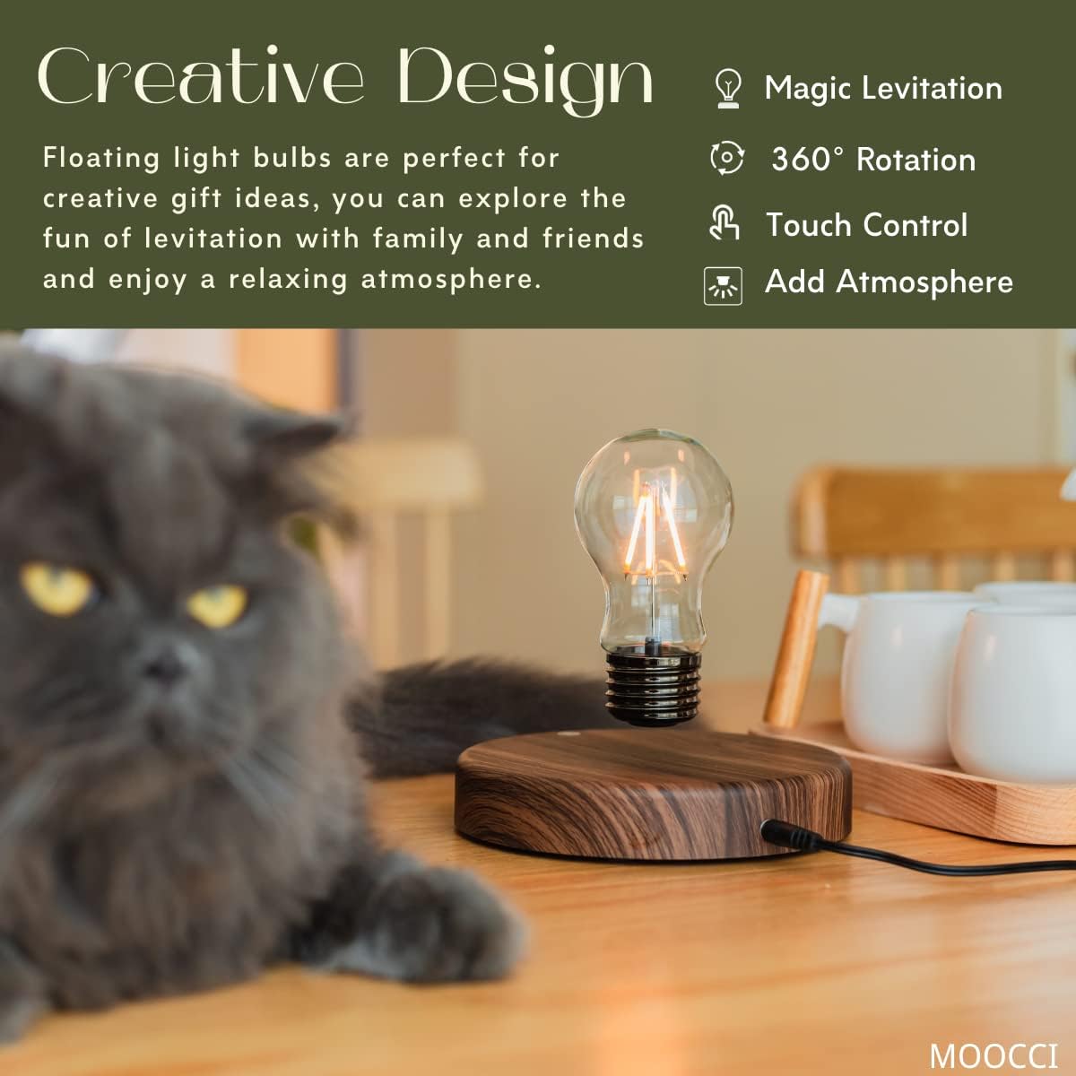 Illuminate Your Space with this Levitating Bulb Lamp - Zippi Megastore