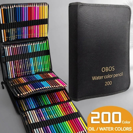 Professional Colored Pencil Set – 48/72/120/200 Oil & Watercolor Pencils with Storage Case for Drawing & Sketching - Zippi Megastore