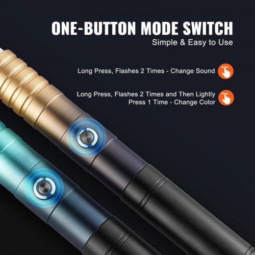 RGB FX Dueling Lightsaber 2 pack – 12 Colors, 4 Sound Effects, Rechargeable Metal Hilt Light Saber - Zippi Megastore