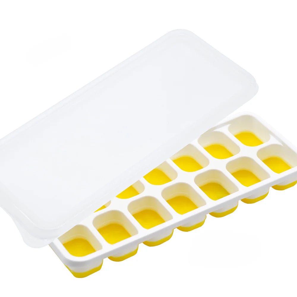 Silicone Ice Cube Tray with Easy Release Bottom – Reusable BPA - Free Square Ice Cube Maker for Cocktails, Whiskey, Wine & Cold Drinks - Zippi Megastore