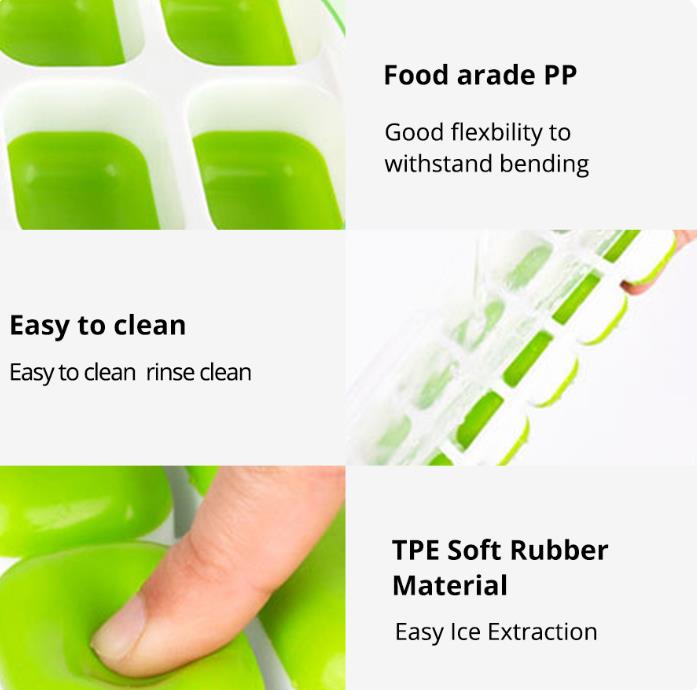 Silicone Ice Cube Tray with Easy Release Bottom – Reusable BPA - Free Square Ice Cube Maker for Cocktails, Whiskey, Wine & Cold Drinks - Zippi Megastore