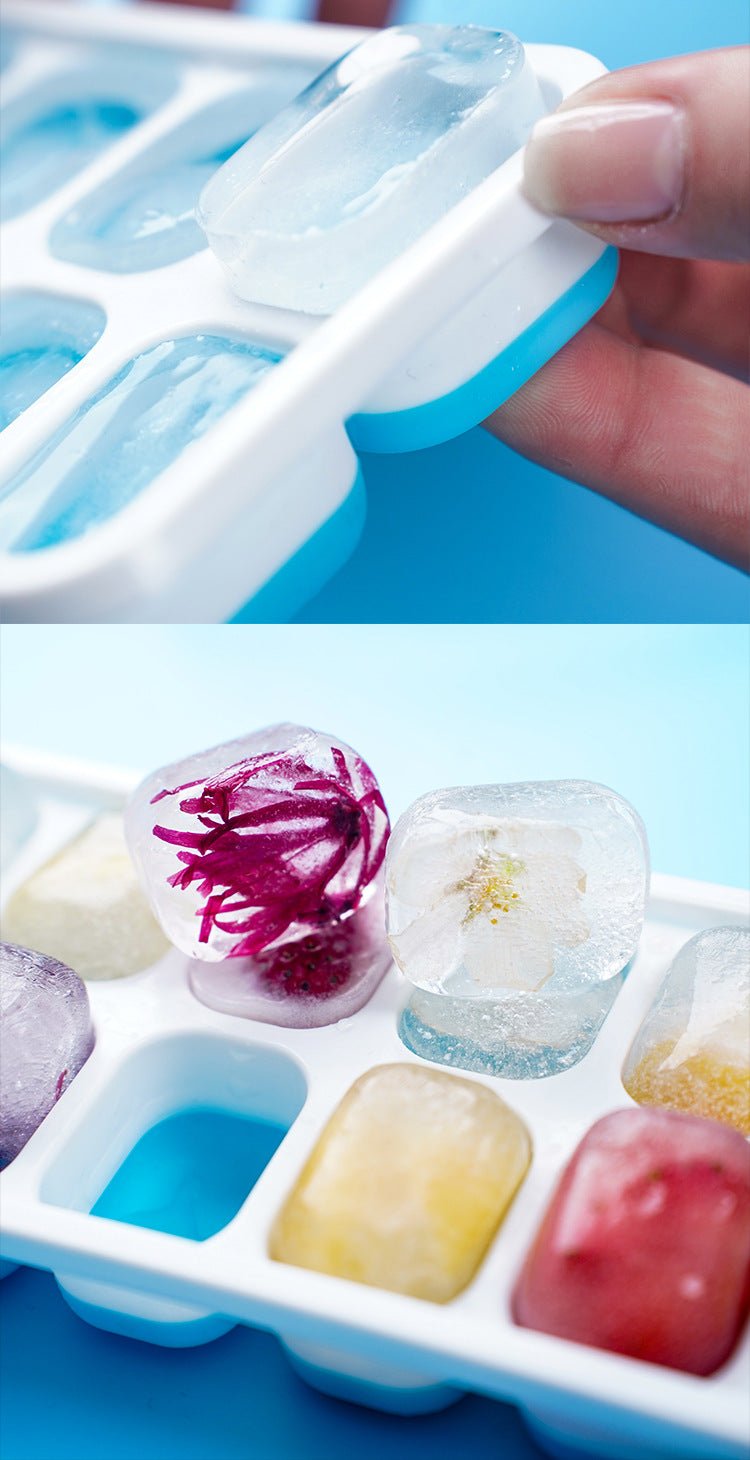Silicone Ice Cube Tray with Easy Release Bottom – Reusable BPA - Free Square Ice Cube Maker for Cocktails, Whiskey, Wine & Cold Drinks - Zippi Megastore