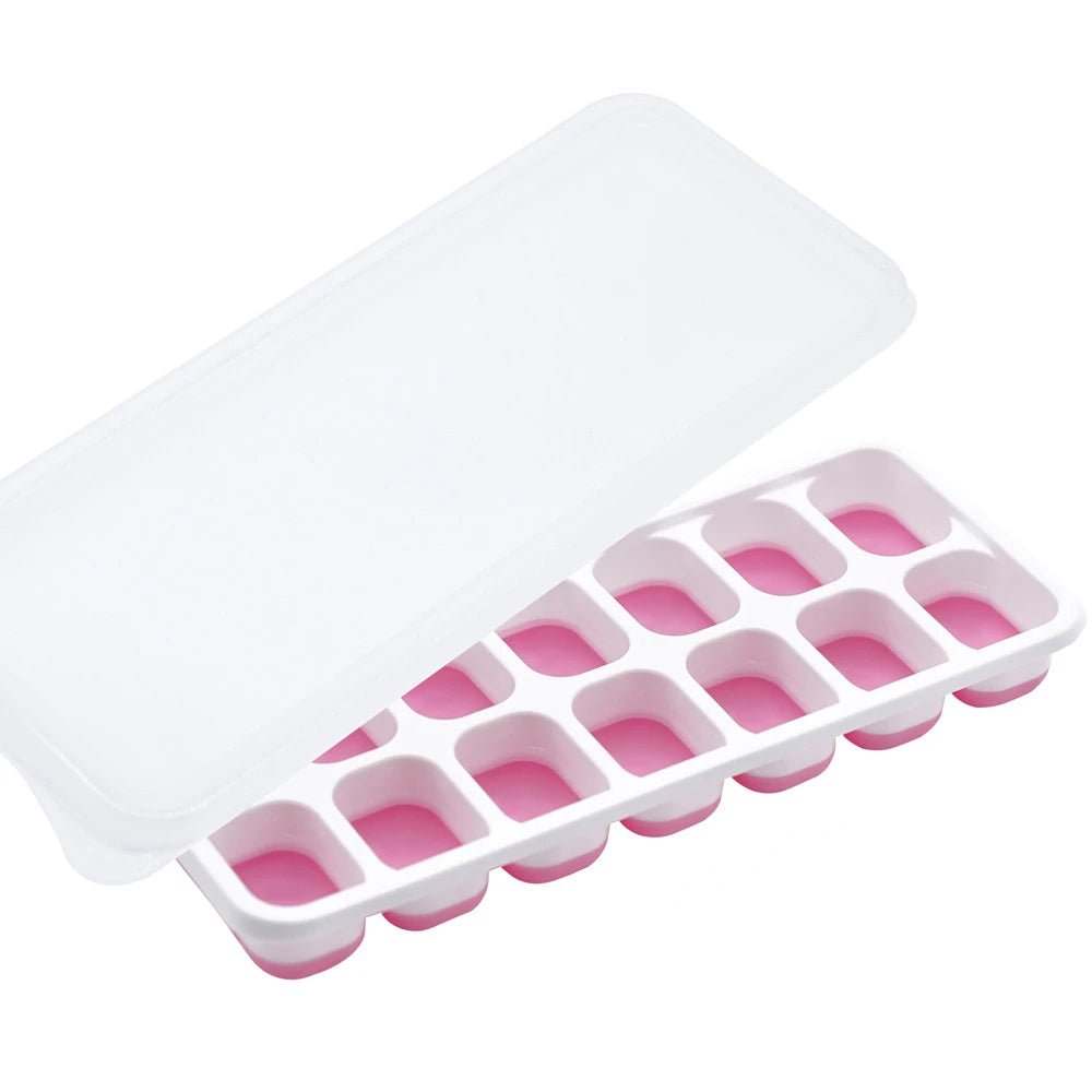 Silicone Ice Cube Tray with Easy Release Bottom – Reusable BPA - Free Square Ice Cube Maker for Cocktails, Whiskey, Wine & Cold Drinks - Zippi Megastore