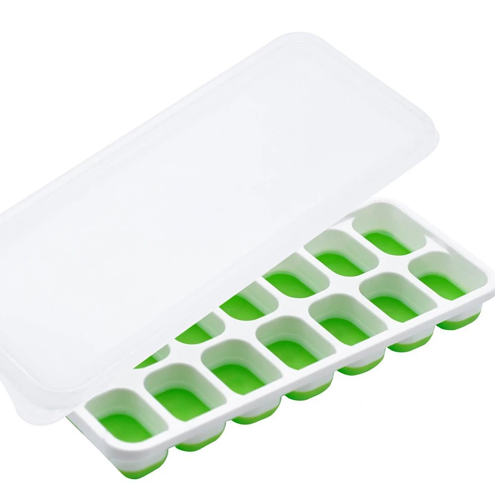 Silicone Ice Cube Tray with Easy Release Bottom – Reusable BPA - Free Square Ice Cube Maker for Cocktails, Whiskey, Wine & Cold Drinks - Zippi Megastore