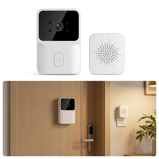 Smart WiFi Video Doorbell Camera with Night Vision & Two - Way Audio – Wireless Rechargeable Home Security Doorbell - Zippi Megastore