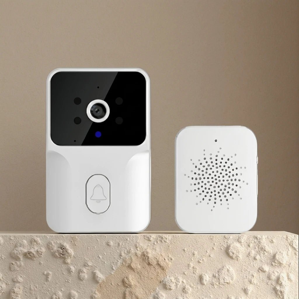 Smart WiFi Video Doorbell Camera with Night Vision & Two - Way Audio – Wireless Rechargeable Home Security Doorbell - Zippi Megastore